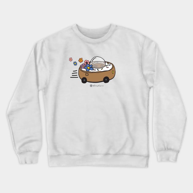 Flower Power Donut Car Crewneck Sweatshirt by donutcarco